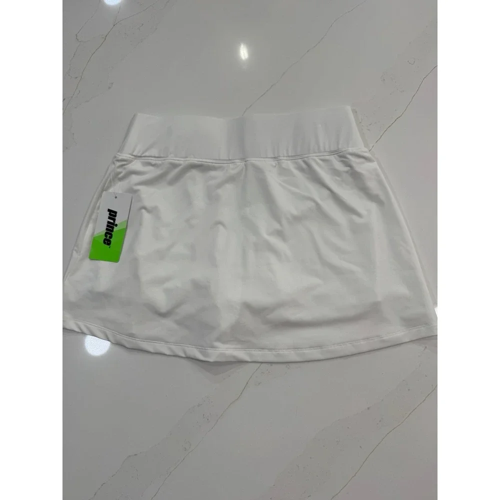 Prince Women's Match‎ Knit Tennis Skort in white medium